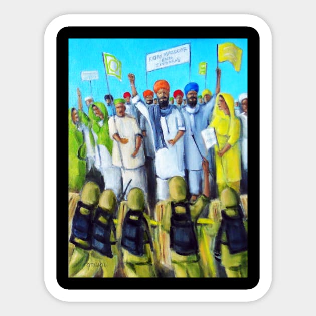 Farmers Strike Sticker by sukhpalgrewal